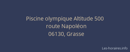 Piscine olympique Altitude 500