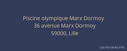 Piscine olympique Marx Dormoy