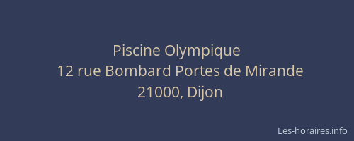 Piscine Olympique