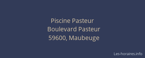 Piscine Pasteur