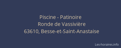 Piscine - Patinoire