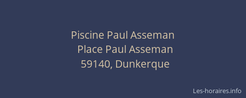 Piscine Paul Asseman