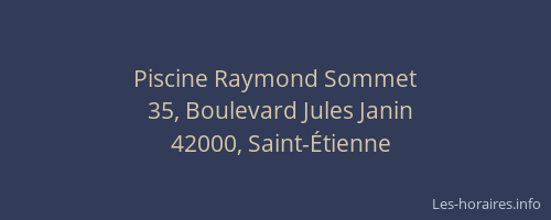 Piscine Raymond Sommet