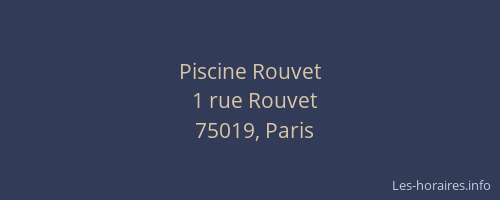 Piscine Rouvet