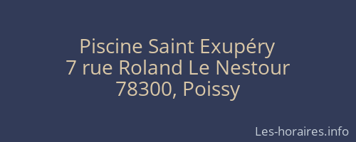 Piscine Saint Exupéry