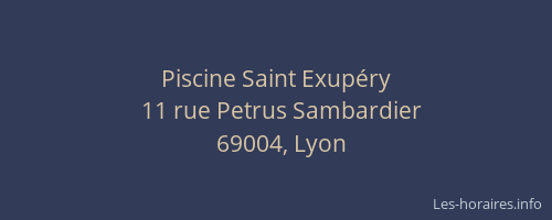 Piscine Saint Exupéry