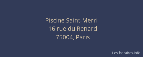 Piscine Saint-Merri