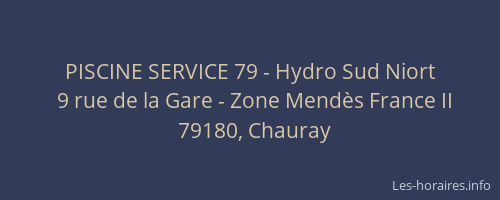 PISCINE SERVICE 79 - Hydro Sud Niort