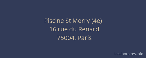 Piscine St Merry (4e)