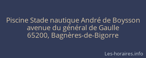 Piscine Stade nautique André de Boysson