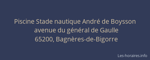 Piscine Stade nautique Andr&eacute; de Boysson