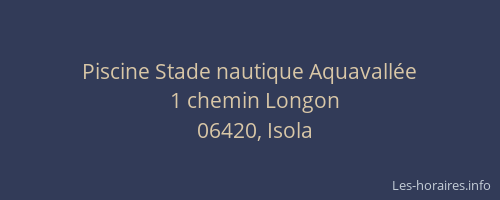 Piscine Stade nautique Aquavallée