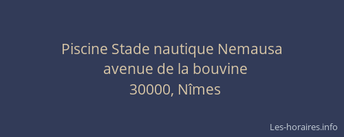 Piscine Stade nautique Nemausa