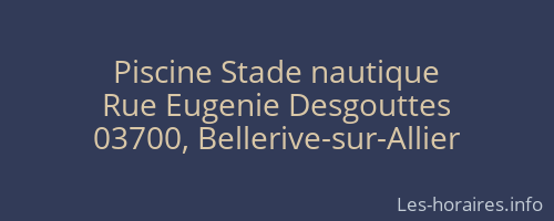 Piscine Stade nautique