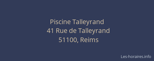 Piscine Talleyrand