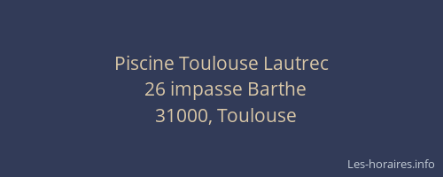 Piscine Toulouse Lautrec