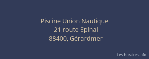 Piscine Union Nautique