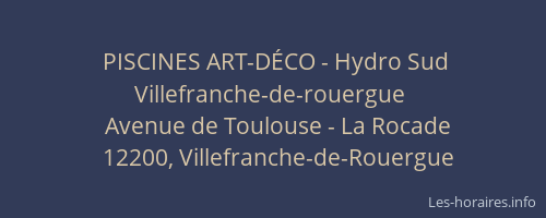 PISCINES ART-DÉCO - Hydro Sud Villefranche-de-rouergue