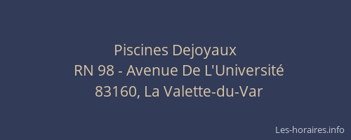 Piscines Dejoyaux