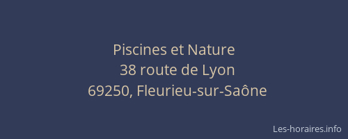 Piscines et Nature