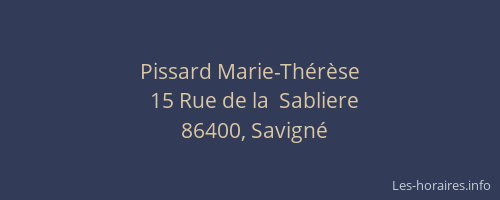 Pissard Marie-Thérèse