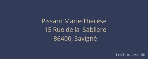 Pissard Marie-Th&eacute;r&egrave;se
