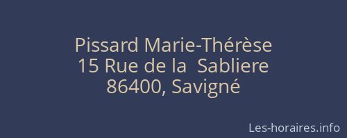 Pissard Marie-Thérèse