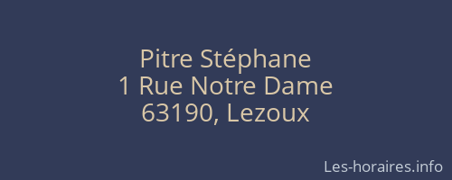 Pitre Stéphane
