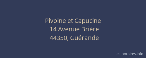 Pivoine et Capucine