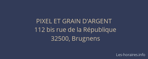 PIXEL ET GRAIN D'ARGENT