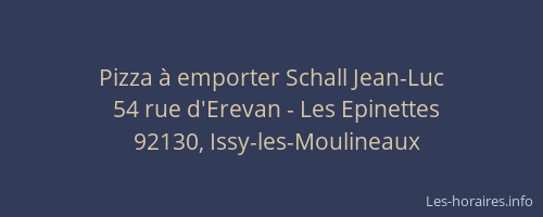 Pizza à emporter Schall Jean-Luc