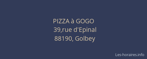 PIZZA à GOGO