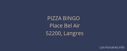 PIZZA BINGO