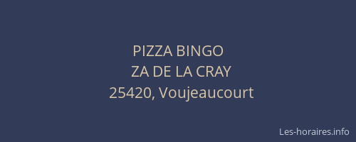 PIZZA BINGO