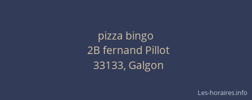 pizza bingo