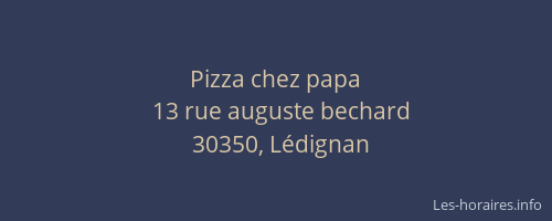 Pizza chez papa