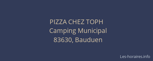 PIZZA CHEZ TOPH