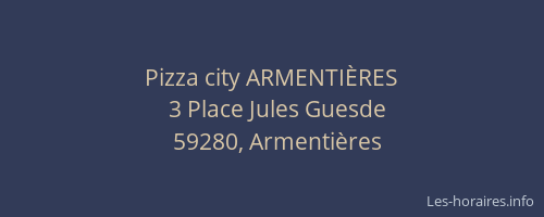 Pizza city ARMENTIÈRES