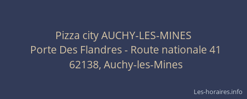 Pizza city AUCHY-LES-MINES