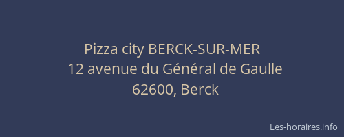 Pizza city BERCK-SUR-MER