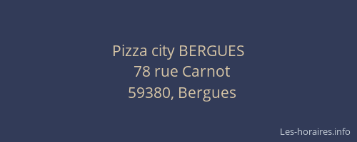 Pizza city BERGUES
