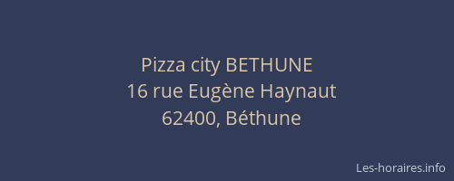 Pizza city BETHUNE