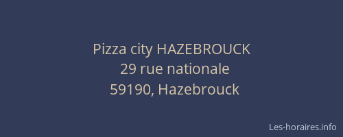 Pizza city HAZEBROUCK