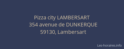 Pizza city LAMBERSART