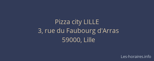 Pizza city LILLE