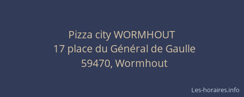 Pizza city WORMHOUT