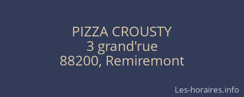 PIZZA CROUSTY