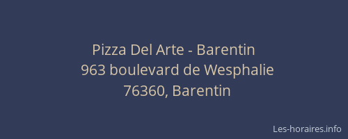 Pizza Del Arte - Barentin