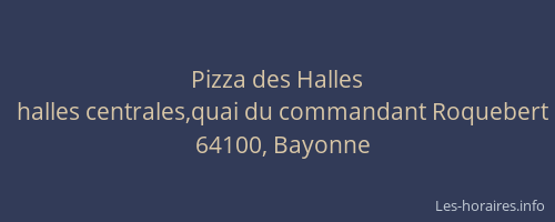 Pizza des Halles