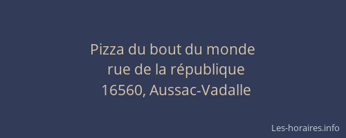 Pizza du bout du monde